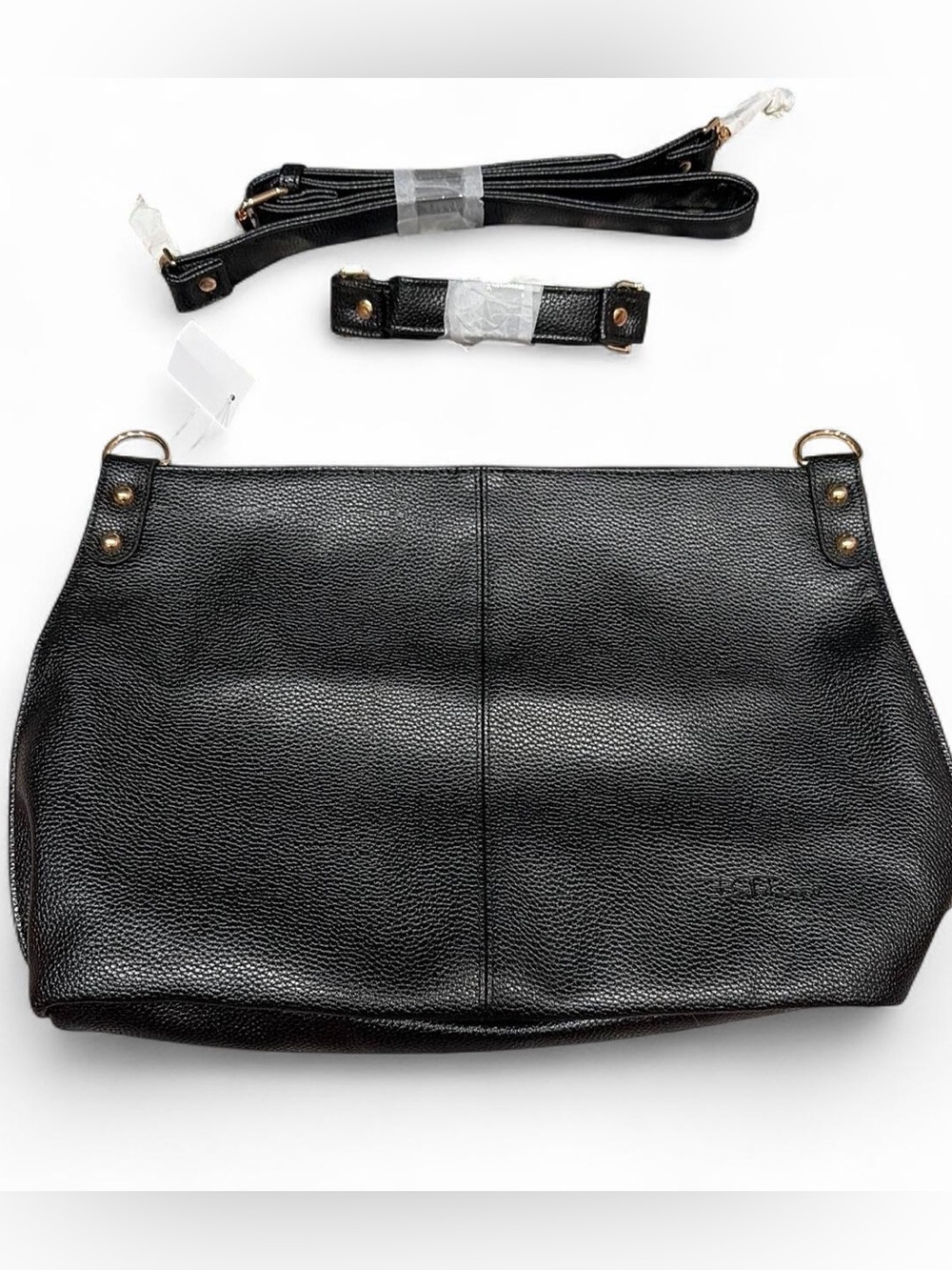 NWT Classic Black Pebbled Crossbody Bag with Adjustable Strap